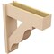 Ekena Millwork 8-in W x 26-in D x 30-in H Funston Block Rough Cedar Woodgrain TimberThane Outlooker, Primed Tan OUTUR080X26X30FST44RCPR - alternate 6